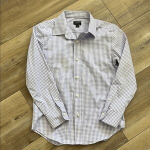 Boys crew cuts purple Gingham Shirt - 10